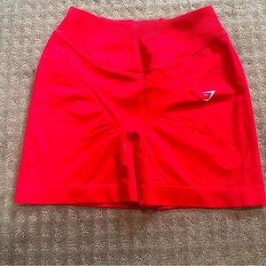 Gymshark Red Athletic Shorts Performance Wear